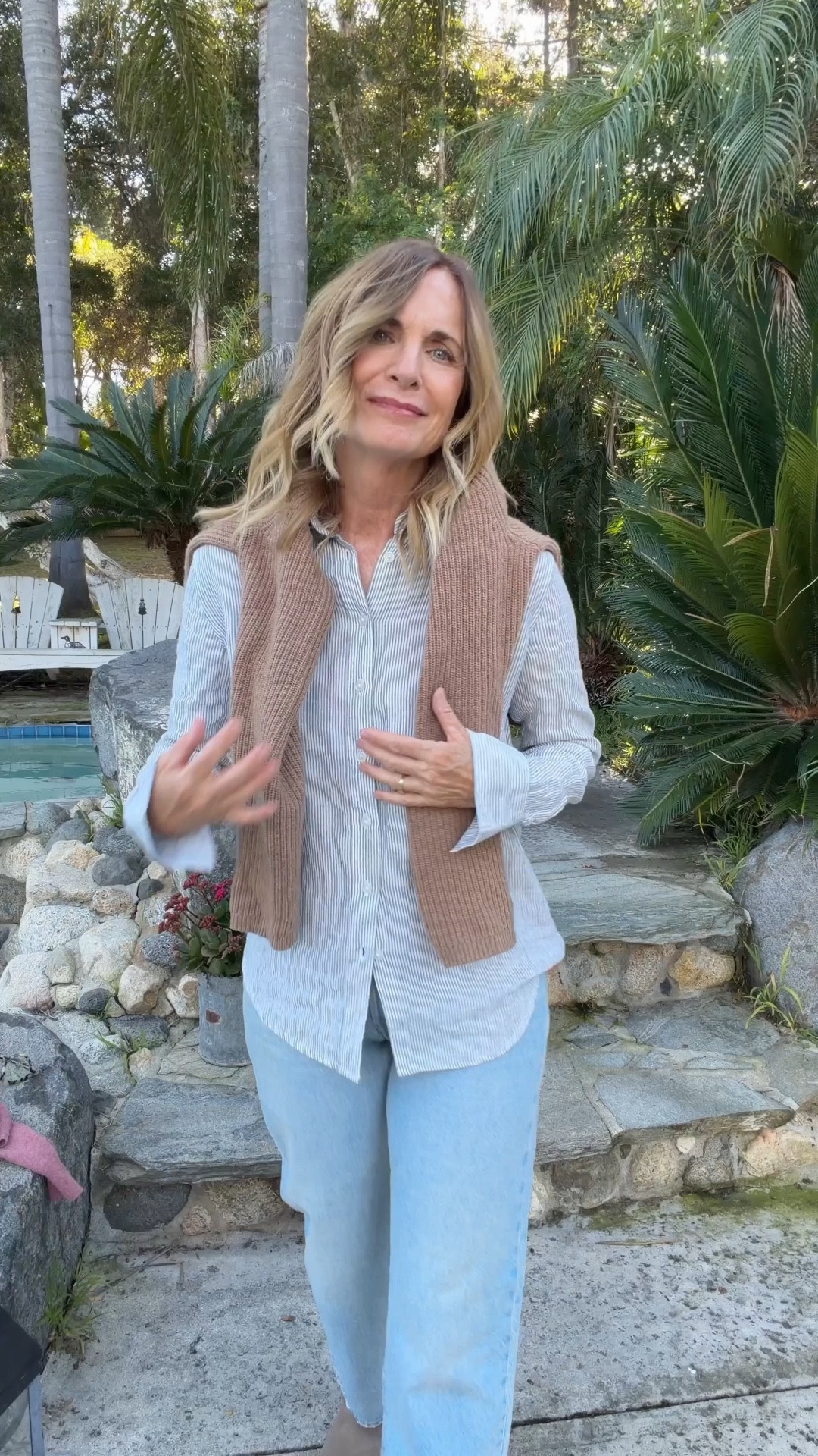 French linen button down, cashmere sweater from @Quince and @Levi's 

I’m 5’4” and sized up in Levi’s at least 1 size. 


#LTKootd #LTKgrwm #LTKOver40