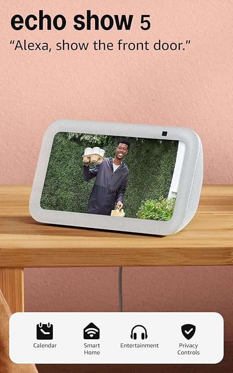 Amazon Echo Show 5 (newest model), Smart display, Designed for Alexa+, 2x the bass and clearer so... | Amazon (US)