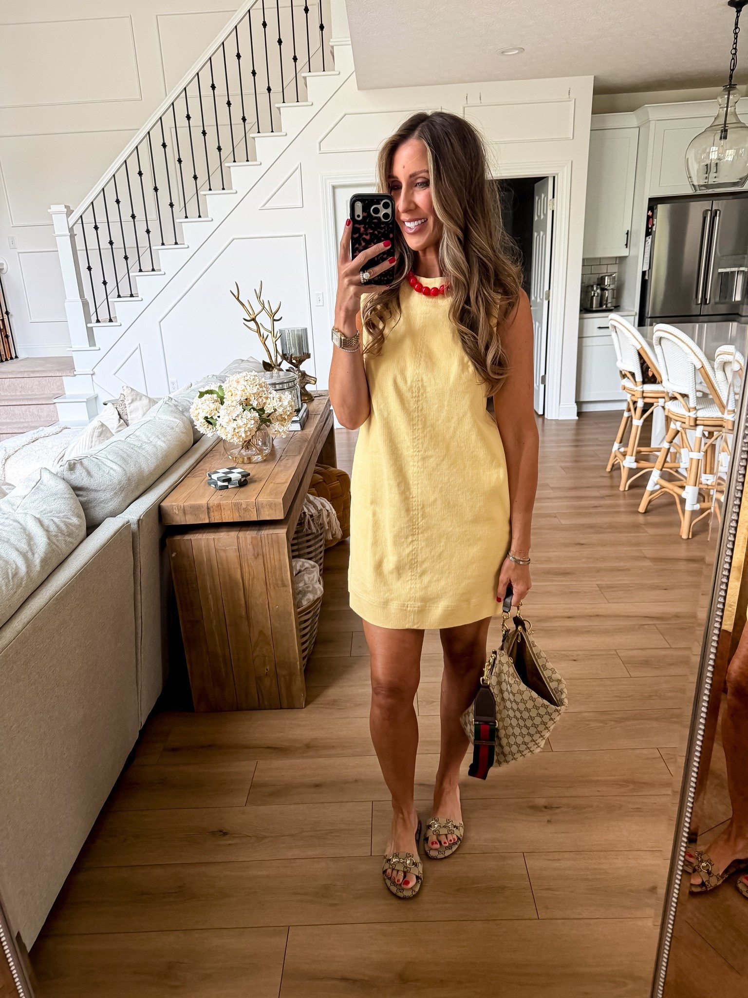 This yellow linen dress is also FINALLY on sale! 
Wearing M 
@Spanx

#LTKdayinmylife #LTKOver40 #LTKootd