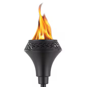 TIKI TIKI Island King 65 Inches Black Steel Garden torch | Lowe's
