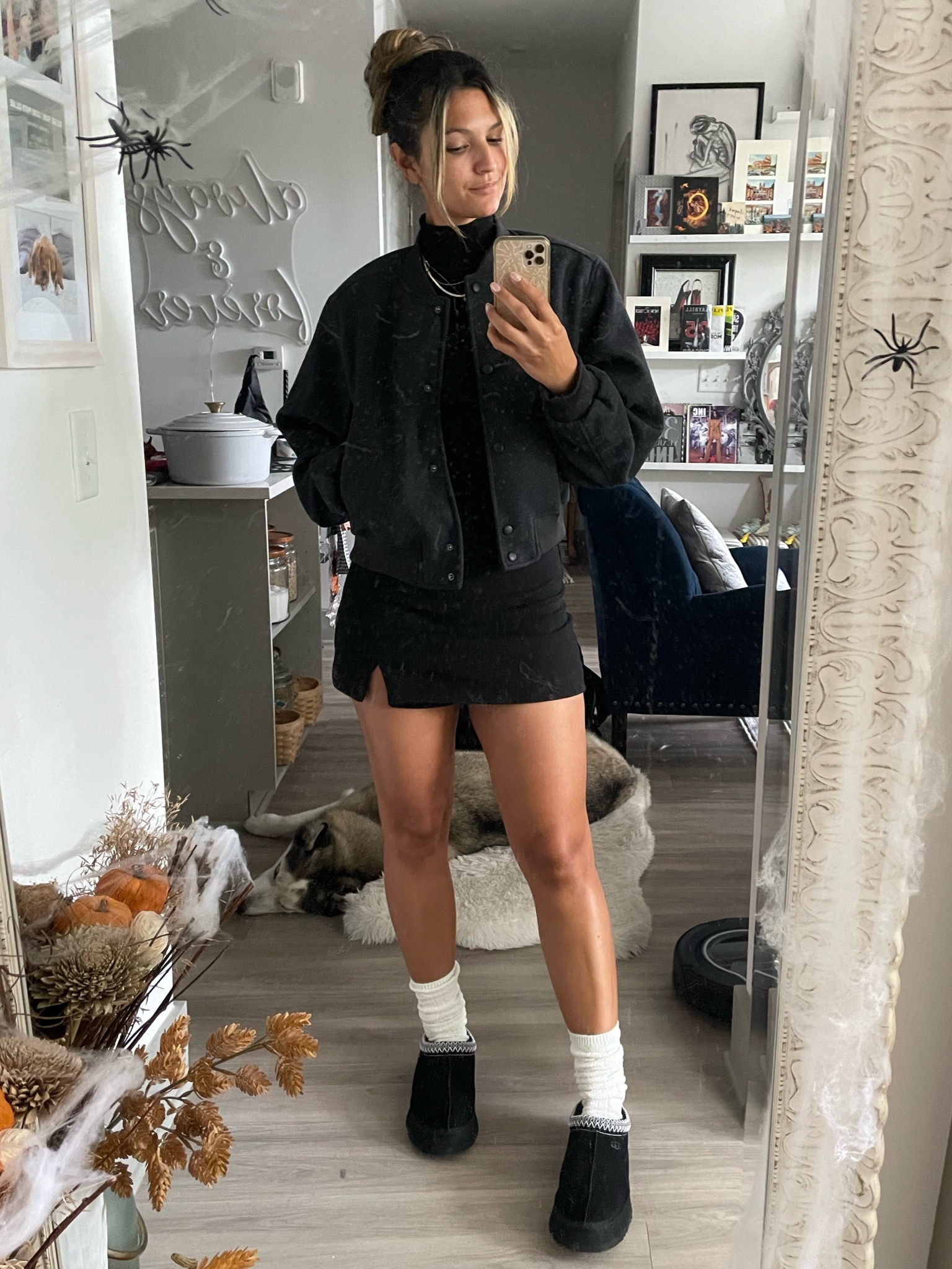 Fall style. Autumn cool girl style. Fall outfit. Ugg outfit. Bomber jacket.  

#LTKstyletip #LTKfindsunder50 #LTKshoecrush