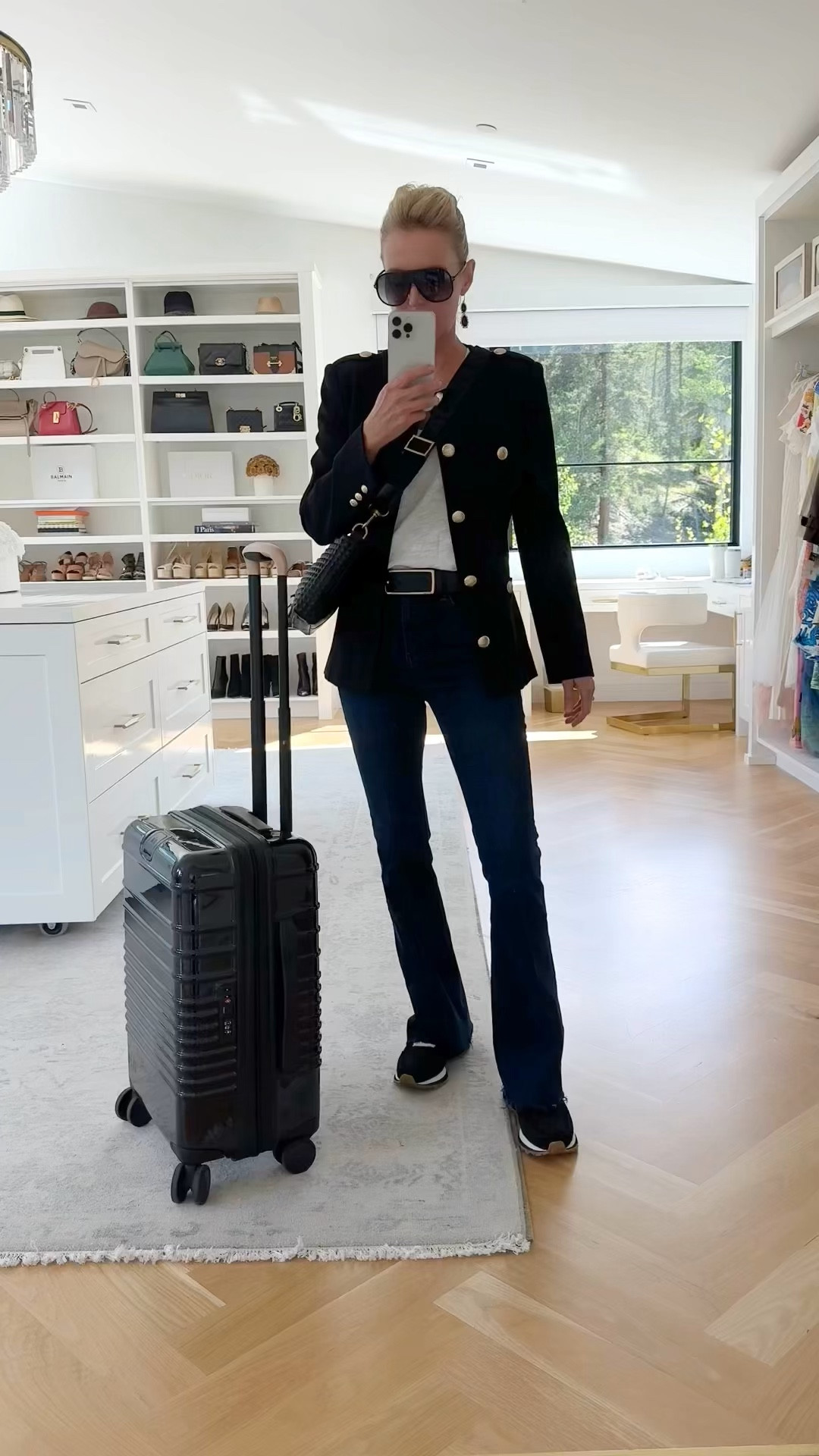 Not only is this jacket polished and elegant, it’s also very comfortable. The ponte knit fabric doesn’t wrinkle, and it has really beautiful structure without being constrictive. I LOVE the luxe gold hardware and military-inspired epilets on the shoulders. As you can see above, it’s such a beautiful piece that you can easily wear everywhere from the office to the airport to dinner… Talk about cost per wear!!! 

~Erin xo  

#LTKTravel #LTKStyleTip #LTKOver40