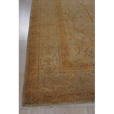 Stylish and Durable Traditional Hand Knotted Wool Oriental Indoor Ivory Rectangle Area Rugs | Wayfair North America