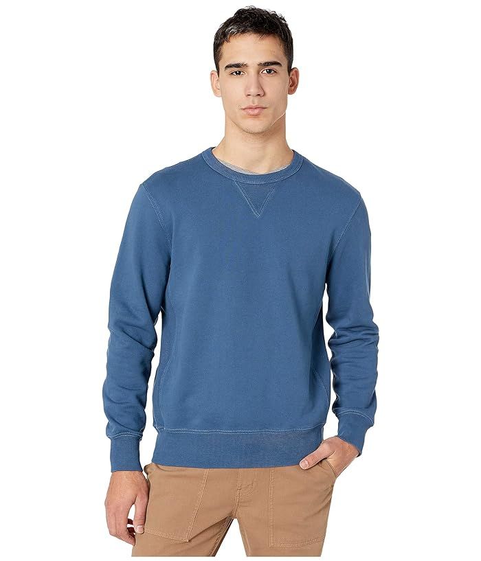 J.Crew Garment-Dyed French Terry Crewneck Sweatshirt (Warm Atlantic) Men's Clothing | Zappos