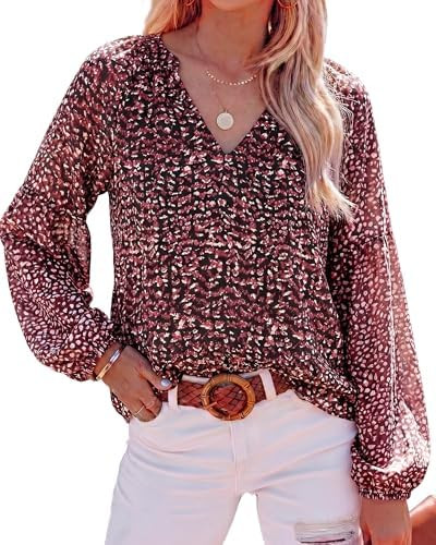 BTFBM Floral Blouses for Women Dressy Casual | Amazon (US)