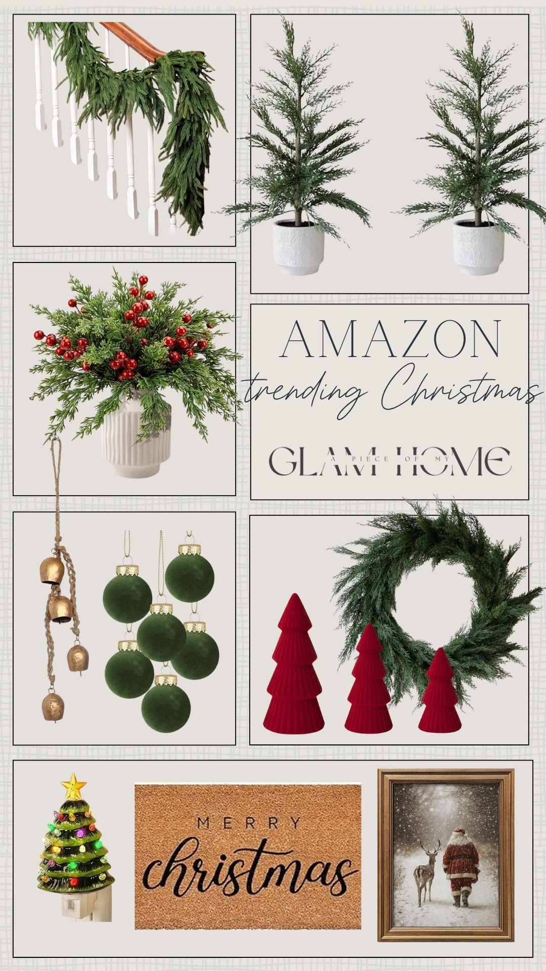 Amazon trending Christmas decor! 


Love these classic looks for less, wreath, ornaments, arrangements, garland, trees, bells, Amazon home, affordable home, door mat, wall art 

#LTKSeasonal #LTKHome #LTKStyleTip