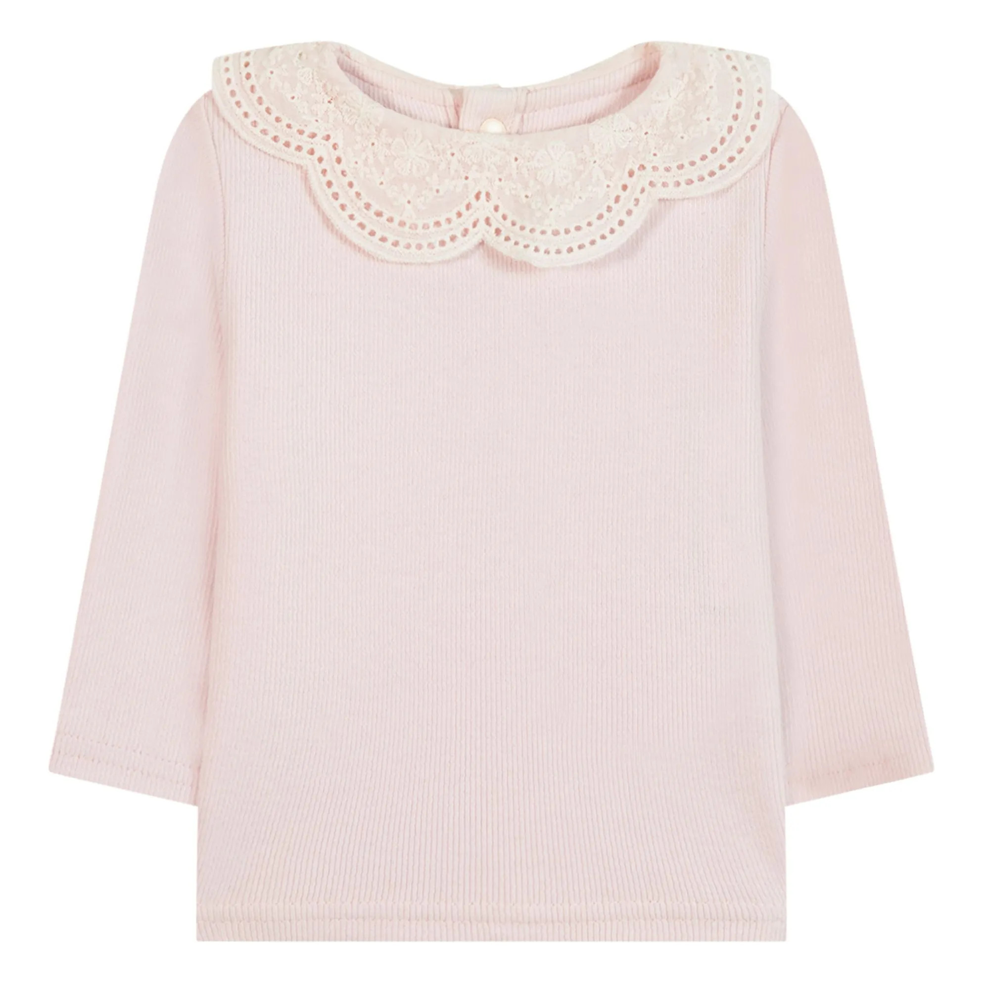 Open neck undershirt | Pale Pink | Smallable