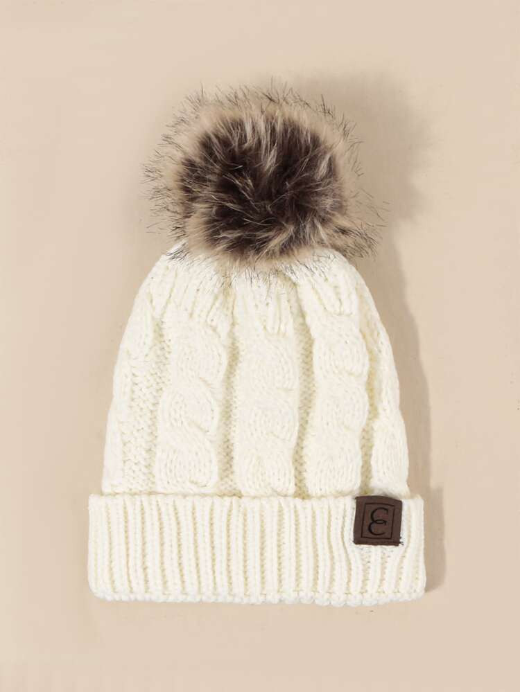 Pom Pom Decor Knit Beanie | SHEIN