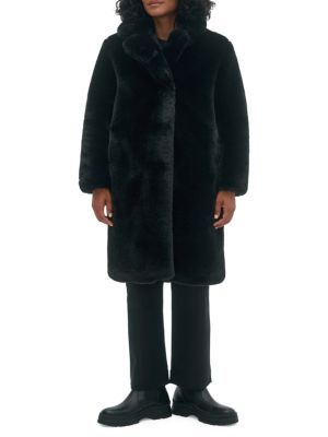NOIZE Savannah Longline Faux Fur Coat on SALE | Saks OFF 5TH | Saks Fifth Avenue OFF 5TH