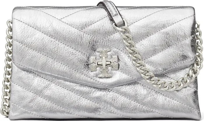 Kira Pavé Chevron Quilted Metallic Leather Crossbody Bag | Nordstrom
