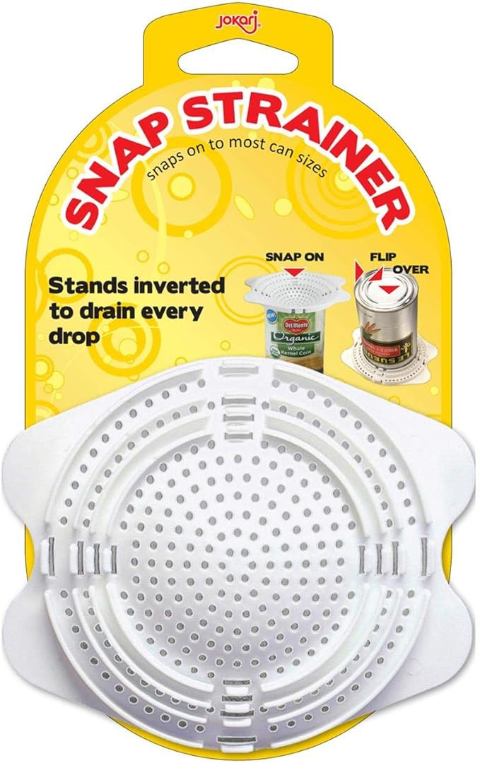 Jokari 06037 Snap-on Can Strainer - White One Size – Saves Time, Reduces Mess, Fits Most Can Si... | Amazon (US)