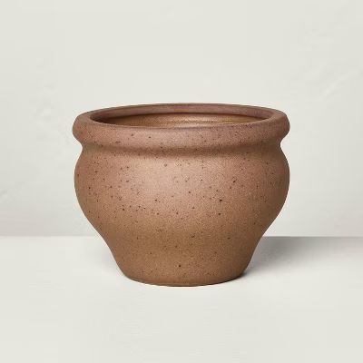 Textured Ceramic Urn Jar Candle Brown 10oz - Hearth & Hand™ with Magnolia | Target