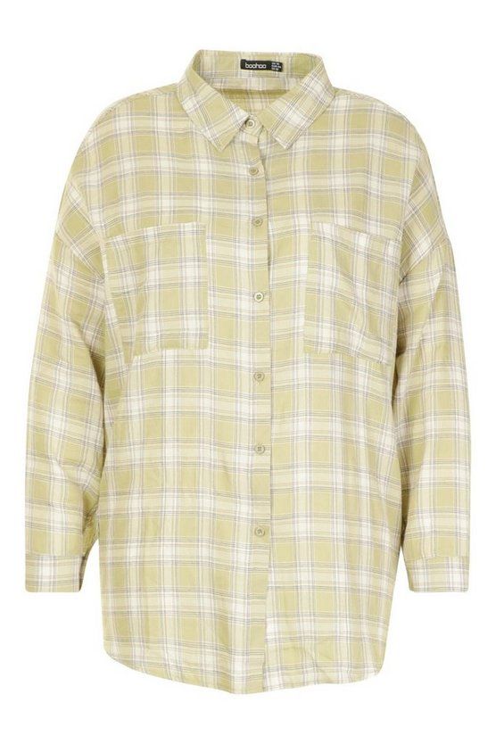 Plus Check Oversized Boyfriend Shirt | Boohoo.com (UK & IE)