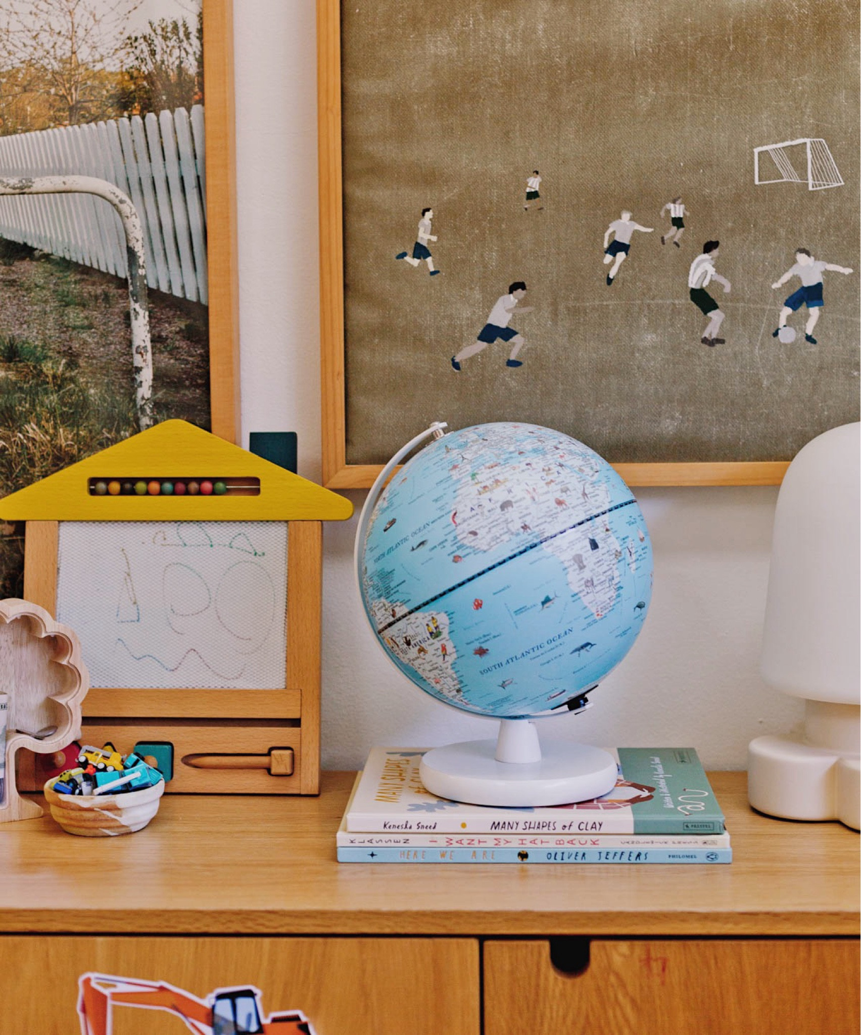 Hayes has been wanting a globe and I had to look for a while to find one that didn’t have a plastic base, that wasn’t also extremely expensive. Found this one on Amazon and it’s super sturdy - has a wooden base and can plug in and become a light. 

#LTKkids #LTKhome #LTKbaby