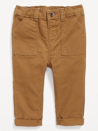 Unisex Loose Taper Canvas Workwear Pants for Baby | Old Navy (CA)