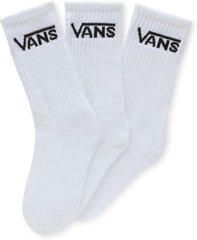 Vans Kids' Classic Crew Socks (3-Pack) | Unisex Everyday Socks for Boys & Girls, Soft & Stretchy ... | Amazon (US)