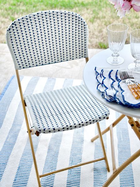 20% off French bistro chairs and table and blue and white striped rug with target circle! 

#LTKhome #LTKsalealert #LTKfindsunder50