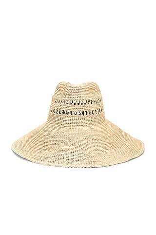 Janessa Leone Harlow Packable Hat in Beige | FWRD 