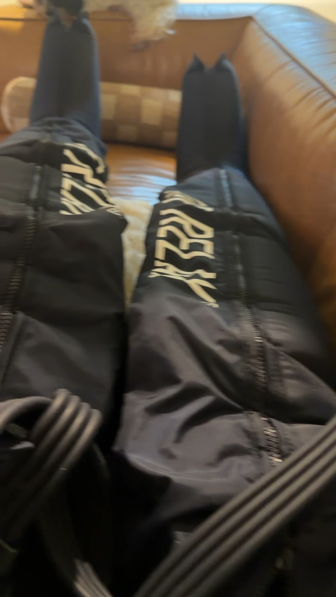 Leg day recovery 💪🏻 it uses rhythmic air pressure to stimulate circulation, helping move blood and lymphatic fluid out of the legs so you feel less swollen, heavy, or fatigued. They can speed up recovery after workouts, reduce soreness, and support overall vascular and lymphatic health—especially if you’re on your feet a lot or traveling.

#LTKTravel #LTKOver40 #LTKfitnessgoals