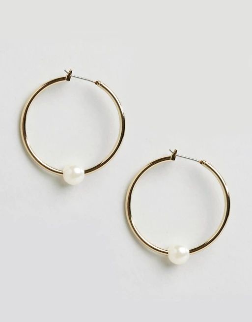 Abercrombie and Fitch Signature Gold Hoop Earrings | ASOS UK