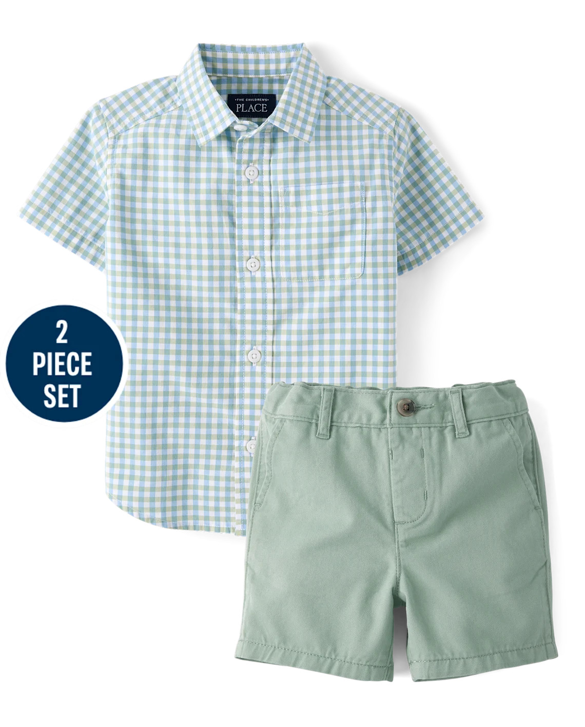 Baby And Toddler Boys Gingham 2-Piece Outfit Set - multi | The Children's Place