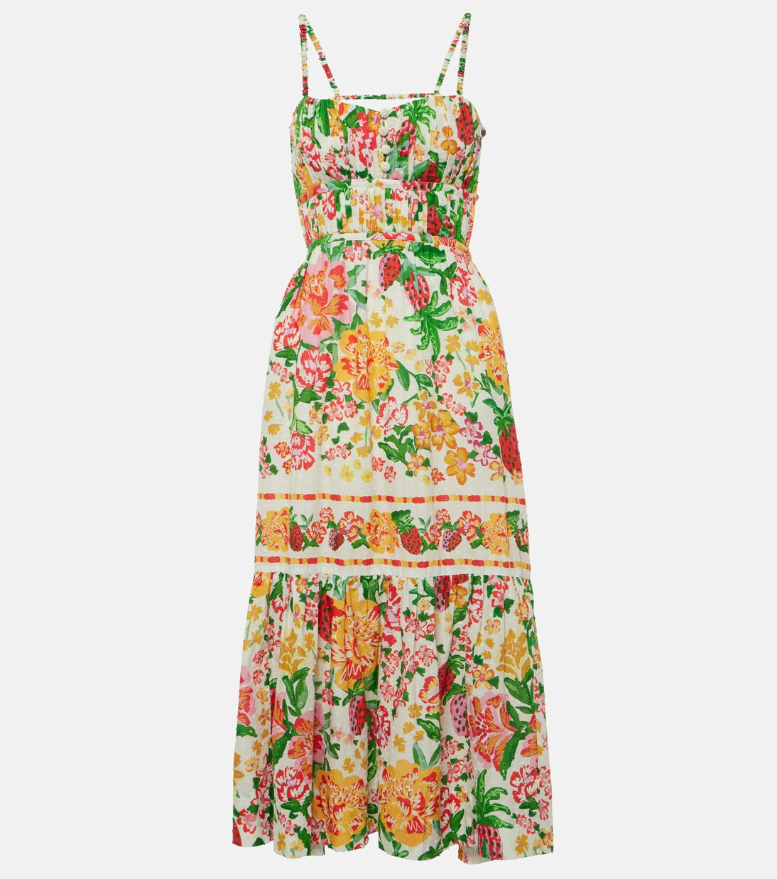 Abito midi Floral Sketch in cotone | Mytheresa (IT)