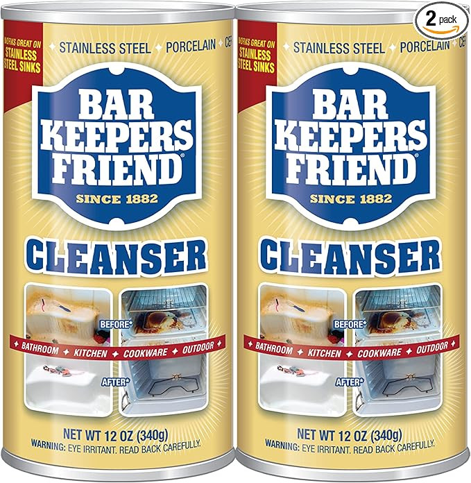 Bar Keepers Friend Powder Cleanser (12 oz) - Multipurpose Cleaner & Stain Remover - Bathroom, Kit... | Amazon (US)
