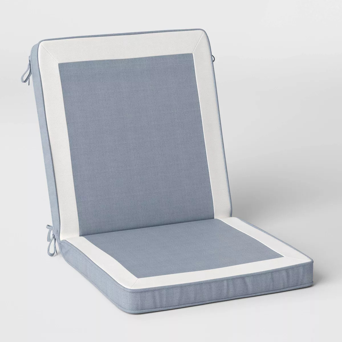 21"x43" Thick Border Outdoor One Piece Chair Cushions Slate Blue - Threshold™ designed with Stu... | Target