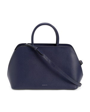 Leather Liverpool Street Medium Zip Top Satchel | Handbags | Marshalls | Marshalls