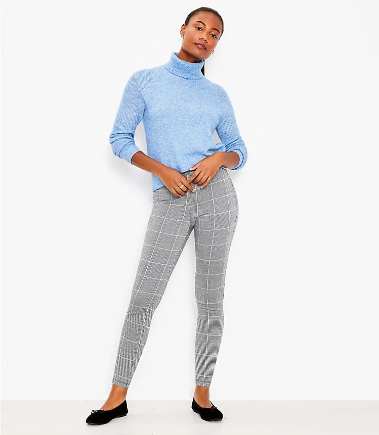 Shimmer Plaid Ponte Leggings | LOFT