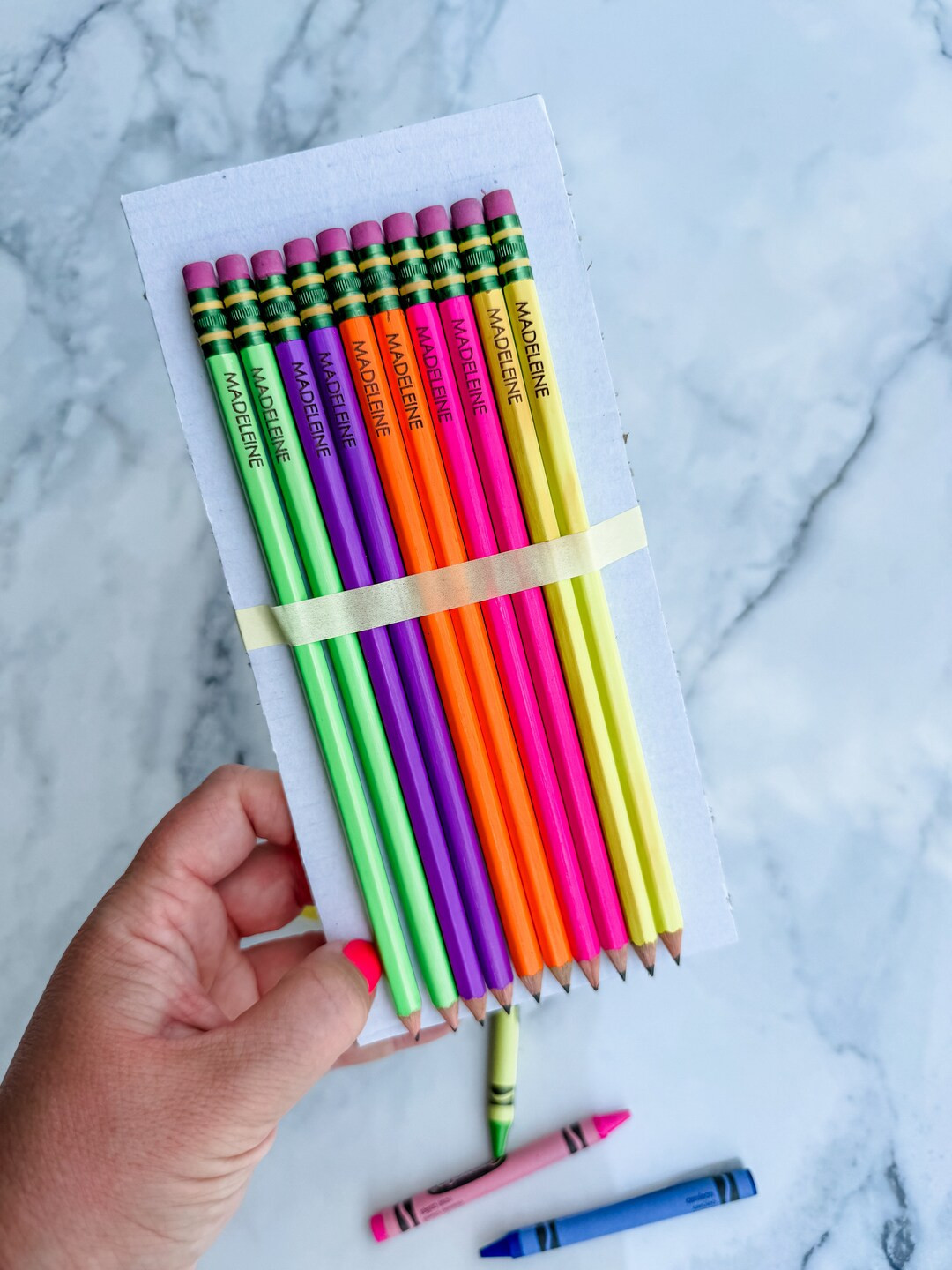Personalized Engraved #2 Pencils | Neon Pencils| Teacher Gifts | Back to School | Set of Pencils ... | Etsy (US)