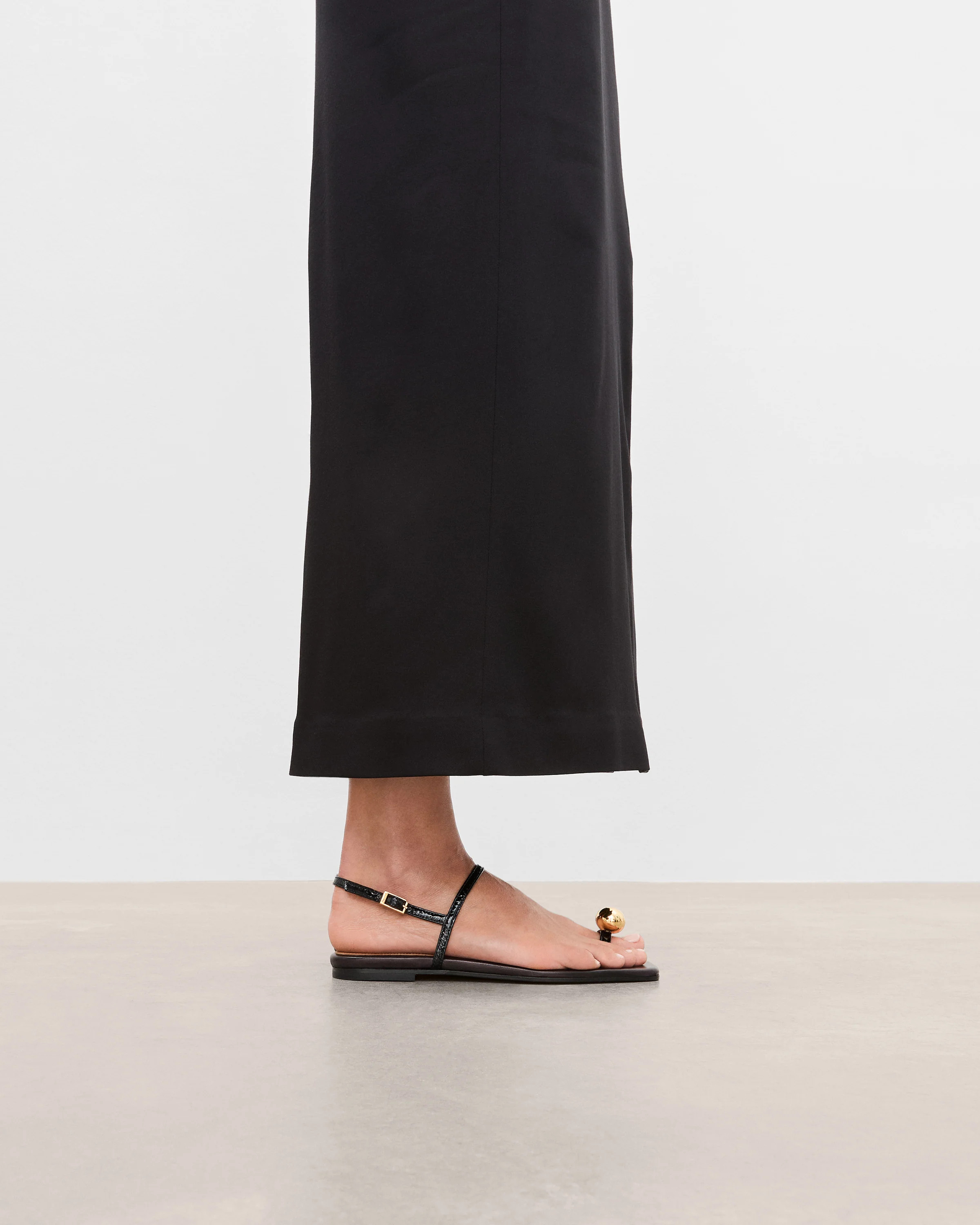 Idris Leather Snake Black | Flattered