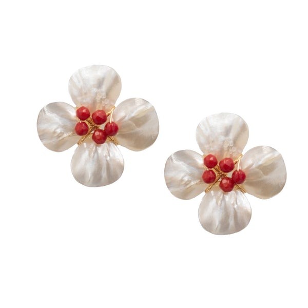 Poppy Earring, Red | Hazen & Co