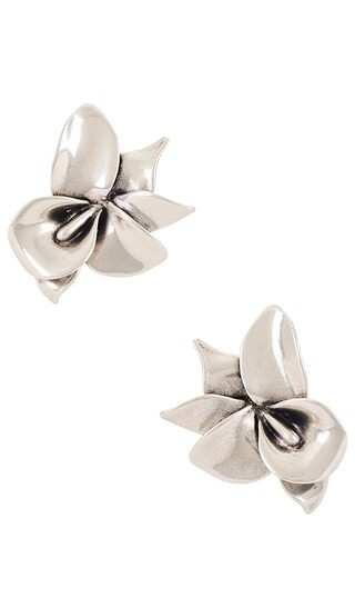Flower Earring in Silver | Revolve Clothing (Global)