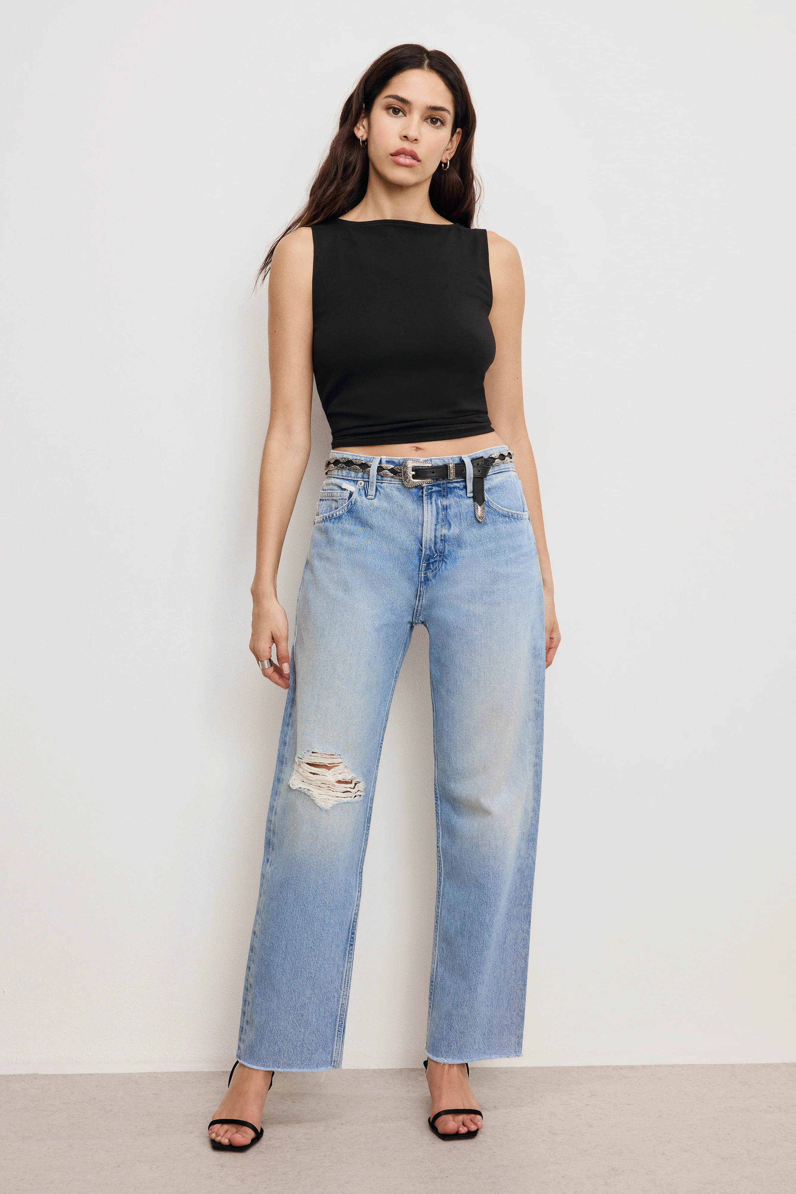 GOOD RELAXED STRAIGHT JEANS | INDIGO887 | Good American