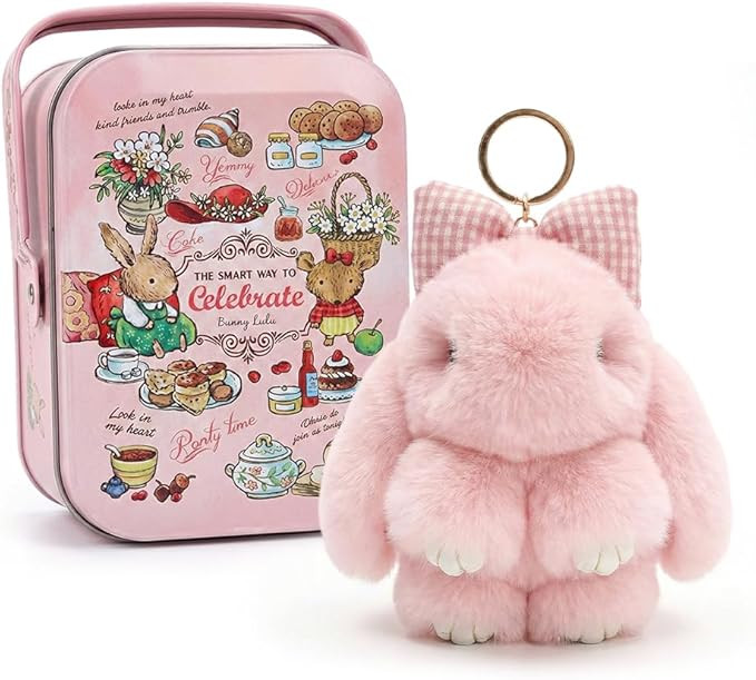 Handmade Soft Adorable Bunny Keychain, Easter Handcrafted Soft Bunny Charm Plush Rabbit Keychain ... | Amazon (US)
