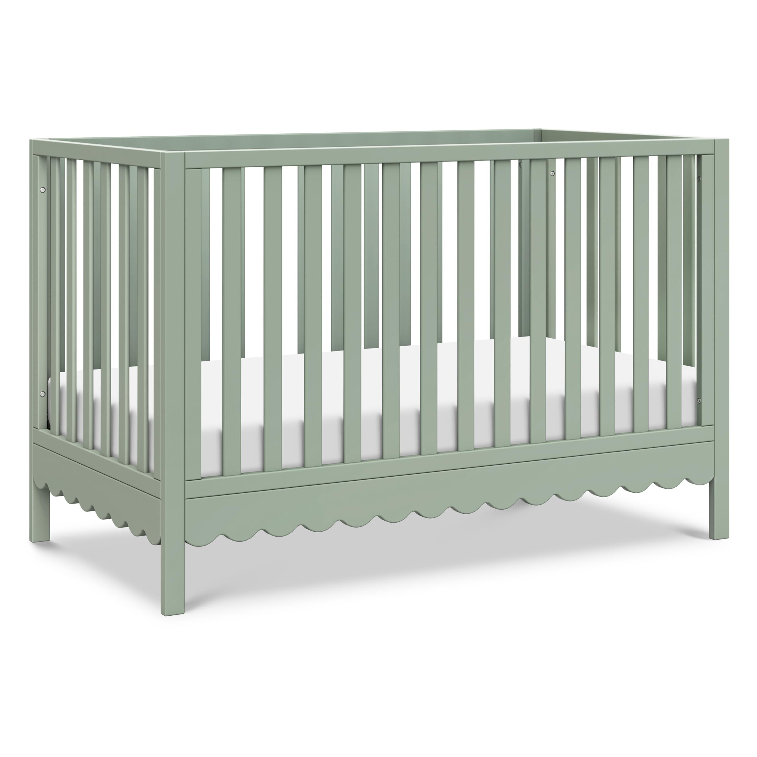 DaVinci Sammy Scallop 4-in-1 Convertible Crib in Light Sage, GREENGUARD Gold Certified | Amazon (US)