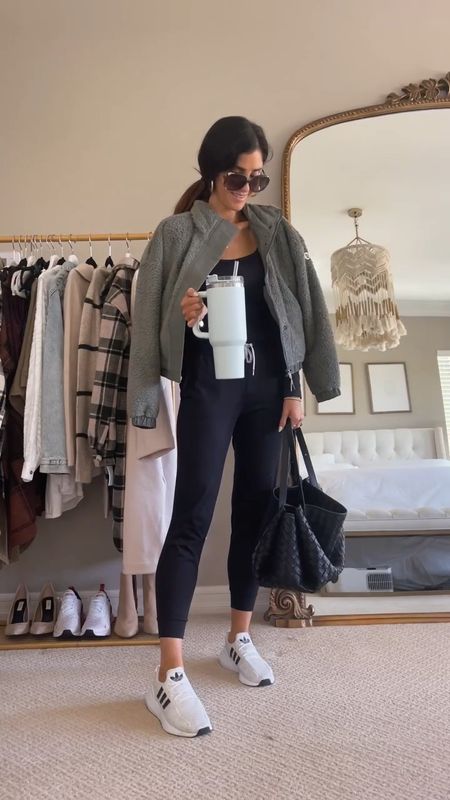 The perfect cozy outfit for running errands, school drop off or the weekend ✨ I'm just shy of 5-7" wearing the size small jacket and XS joggers. My bag is Bottega tuck but linking similar that I love!
#StylinbyAylin 

#LTKSeasonal #LTKfindsunder100 #LTKstyletip