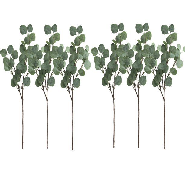 TINGOR Artificial Silver Dollar Eucalyptus Leaf Spray in Green 25.5" Tall Artificial Greenery Hol... | Walmart (US)