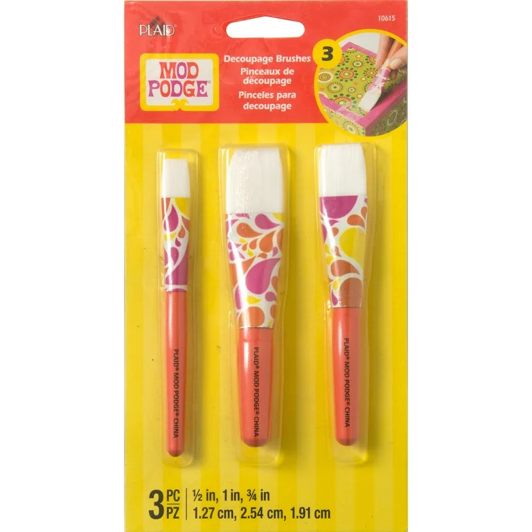 Mod Podge Short Handle Brush Set 3/Pkg- | Walmart (US)
