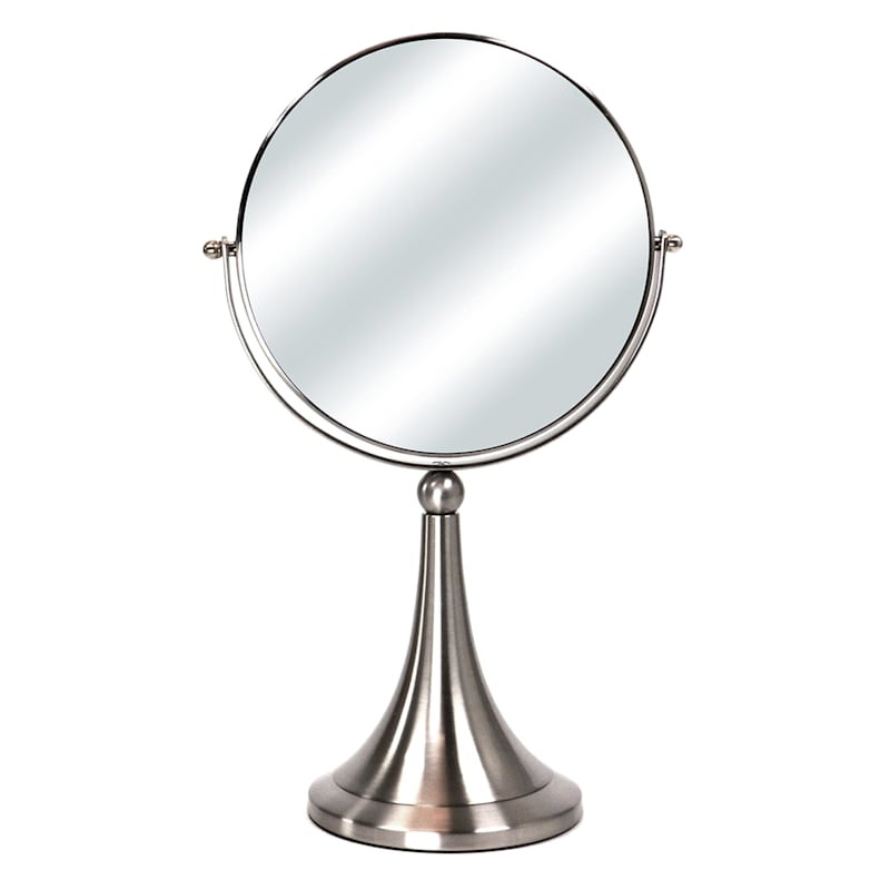 2-Way Silver Metal Vanity Mirror, 15" | At Home