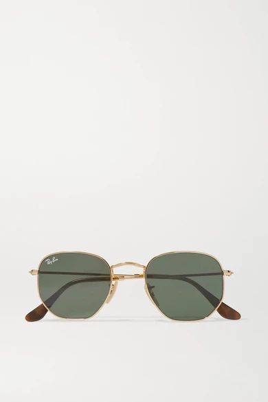 Ray-Ban - Hexagon-frame Gold-tone Sunglasses | NET-A-PORTER (US)