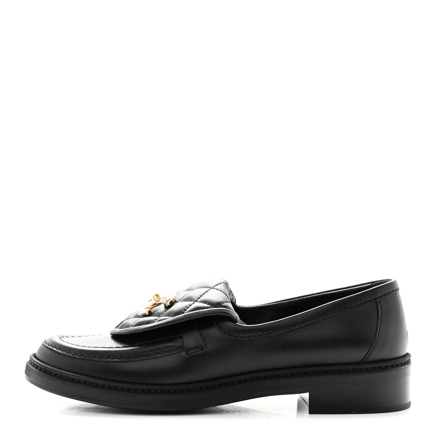 Lambskin Quilted CC Turnlock Loafers 37 Black | FASHIONPHILE (US)