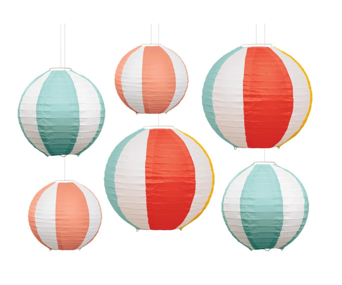 Poolside Summer Assorted Paper Lantern Decorations | Get Gatherings