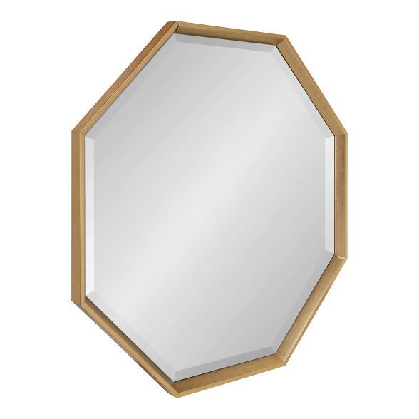 31.5" x 31.5" Calter Large Octagon Framed Wall Mirror Gold - Kate and Laurel | Target