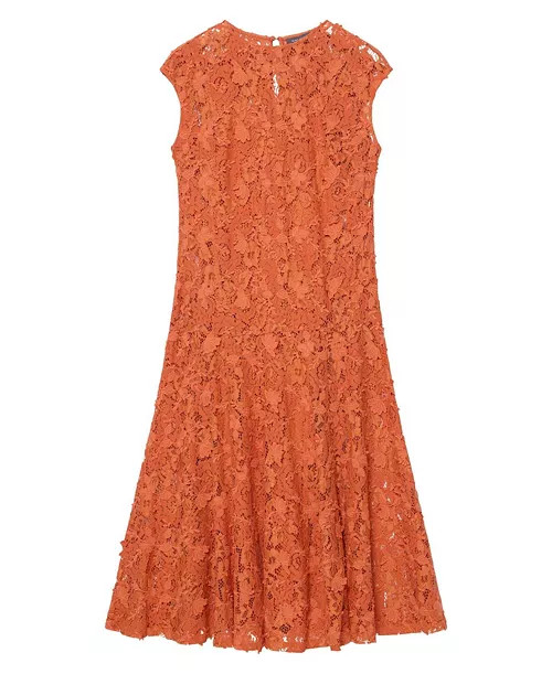 Women's Sleeveless Applique Lace Midi Dress | Bloomingdale's (US)