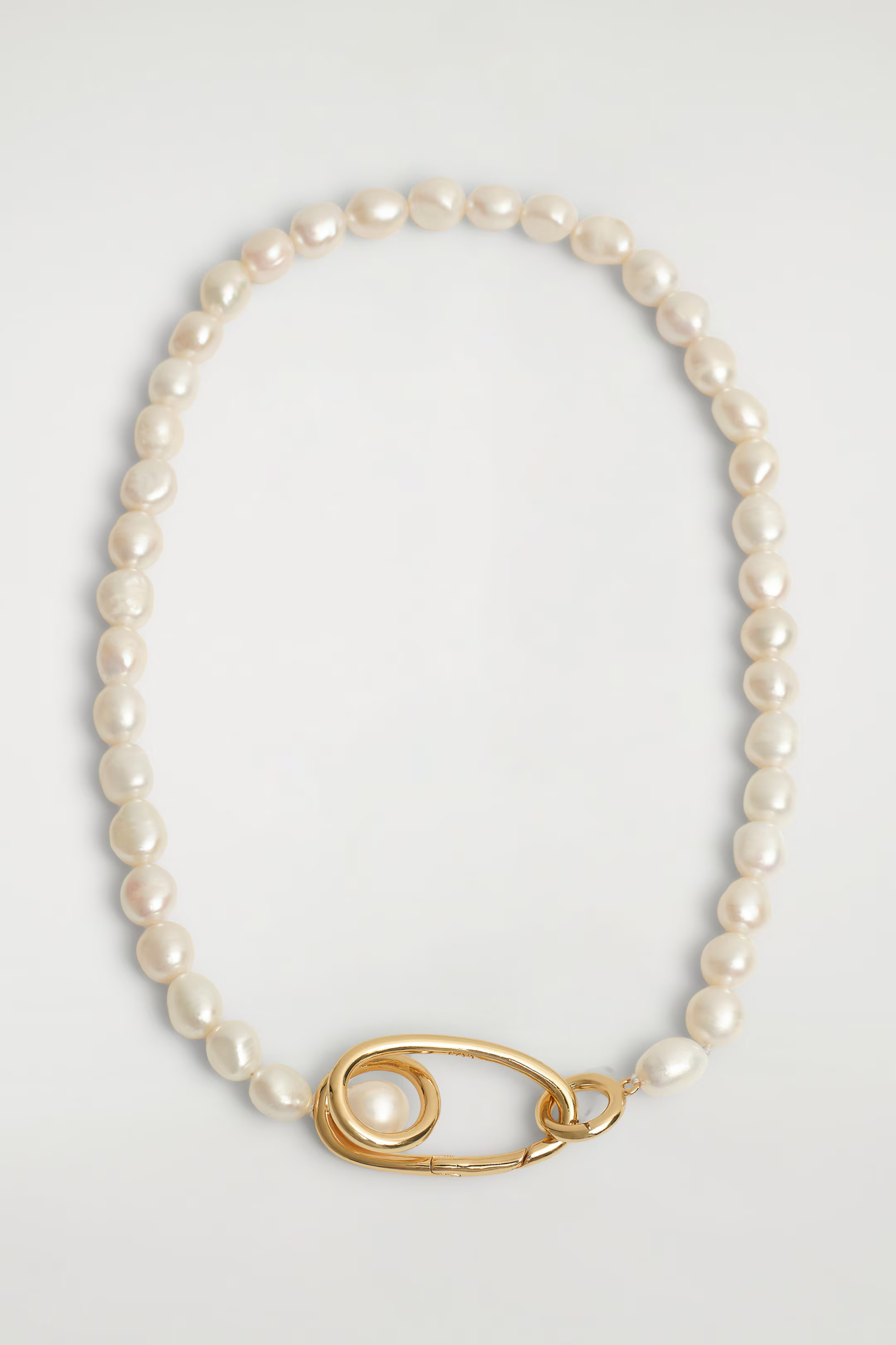 COILED FRESHWATER PEARL NECKLACE - ZŁOCISTY/ PERŁA | COS | COS (EU)