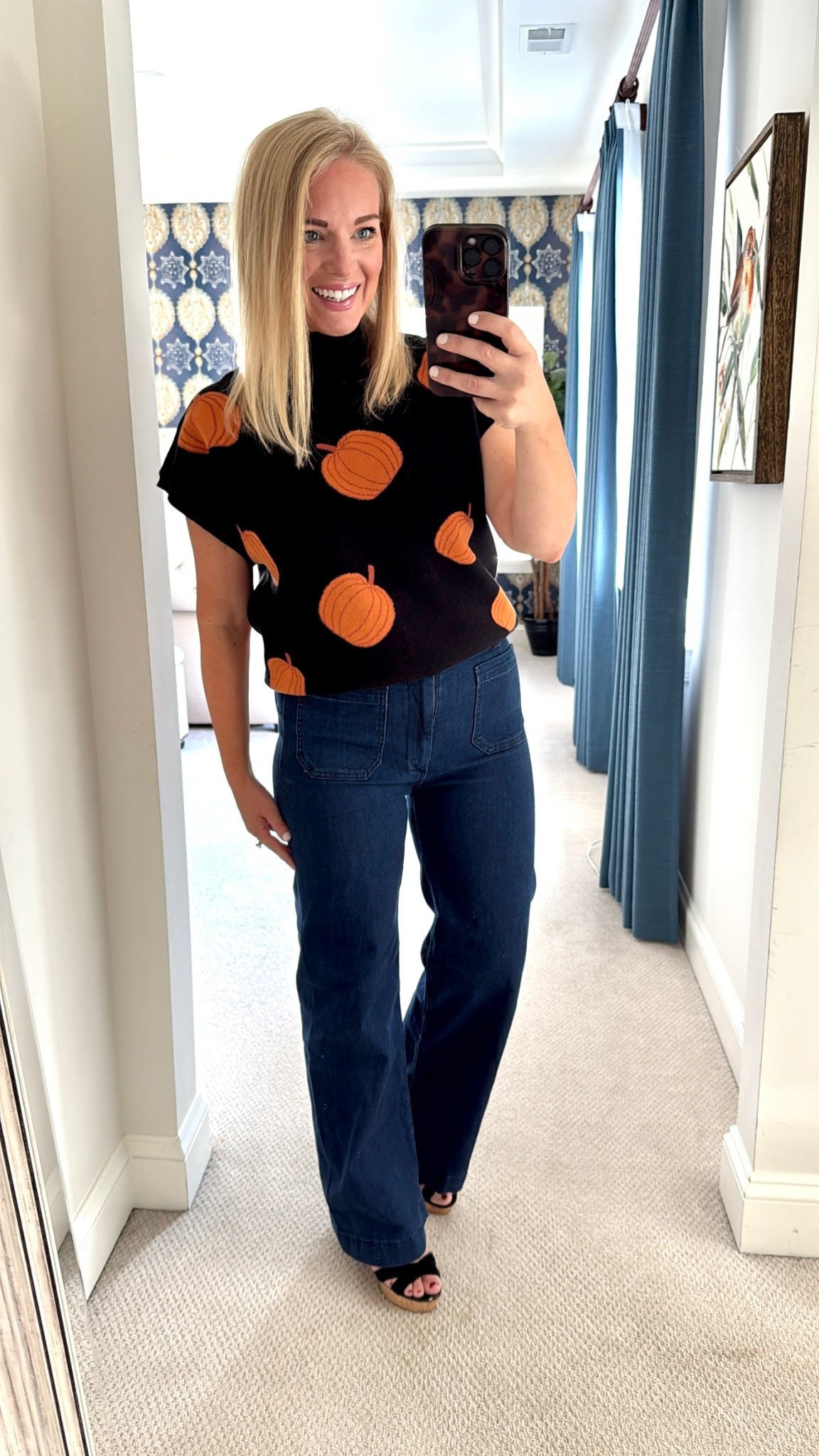 The sweater of fall!!!! And these jeans 10/10!!! Fall and halloween sweater 

#LTKSeasonal