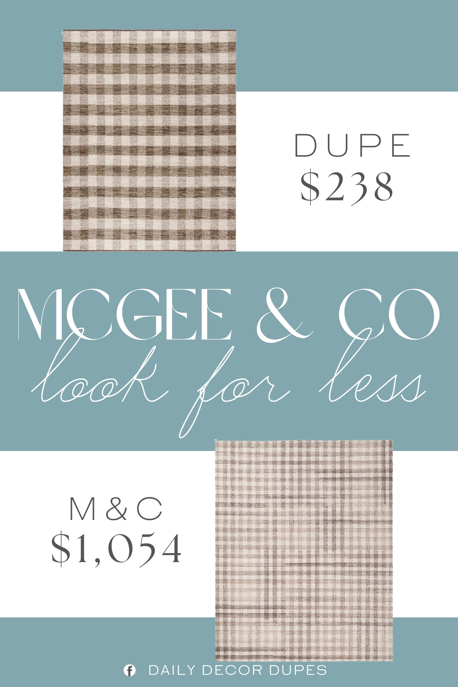 The McGee & Co. Walter Hand-Tufted Wool Rug features a soft plaid pattern in neutral tones that adds warmth, texture, and visual interest to a room. The versatile checkered design works beautifully with traditional, farmhouse, cottage, and modern interiors, making it easy to layer with neutral sofas, warm wood furniture, and cozy textiles. At around $238, a similar rug offers a stylish way to bring that designer-inspired look into your home for less. 🧶✨🏡

Home more affordable option find similar look for less budget friendly affordable cheap cheaper beautiful pretty. Clearance sale coupon code discount code promo code luxury Inspo inspiration inspired by idea ideas Love like these? I share multiple every day in my FB group.
#McGeeAndCoInspired #WalterWoolRug #WoolRug #HandTuftedRug #CheckeredRug #PlaidRug #NeutralRug #LivingRoomRug #HomeDecorFinds 

 #LTKHome