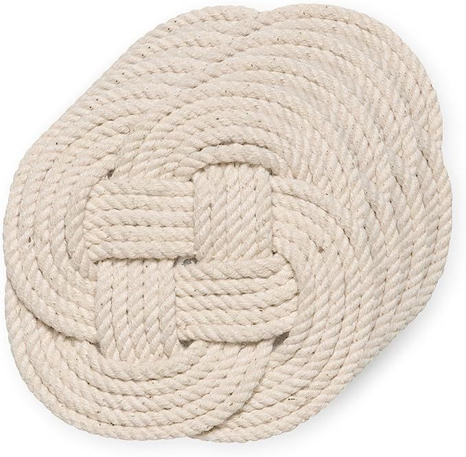 Now Designs Crocheted Nautical Rope Coaster, Set of Four | Amazon (US)